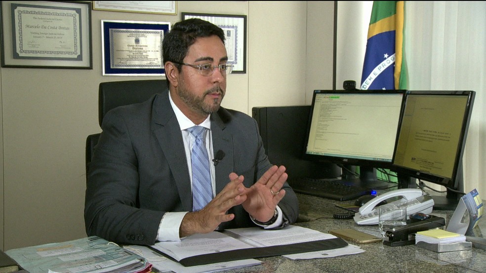 O juiz Marcelo Bretas, responsÃ¡vel pela Lava Jato no Rio (Foto: GloboNews/ReproduÃ§Ã£o)