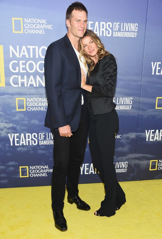 Gisele Bündchen e Tom Brady (Foto: Michael Loccisano/Getty Images)