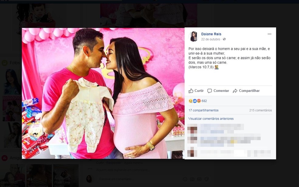 Homem confessou ter matado jovem grávida antes do parto (Foto: Reprodução/ Facebook)