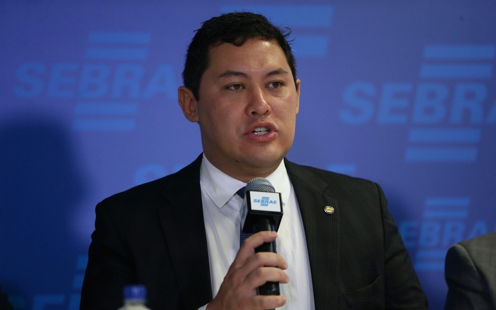 Helton Yomura, ministro interino do Trabalho, participa de evento do Sebrae em janeiro de 2018 (Foto: José Cruz/Agência Brasil)