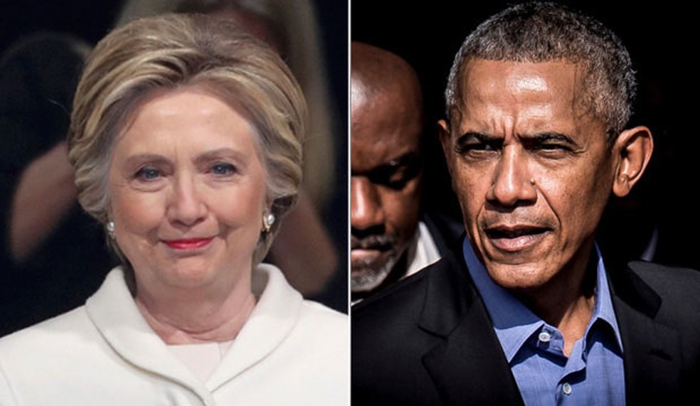 Ex-primeira-dama, Hillary Clinton, e ex-presidente Barack Obama â?? Foto: Carlos Barria/Reuters e Ritzau Scanpix/Mads Claus Rasmussen via REUTERS 