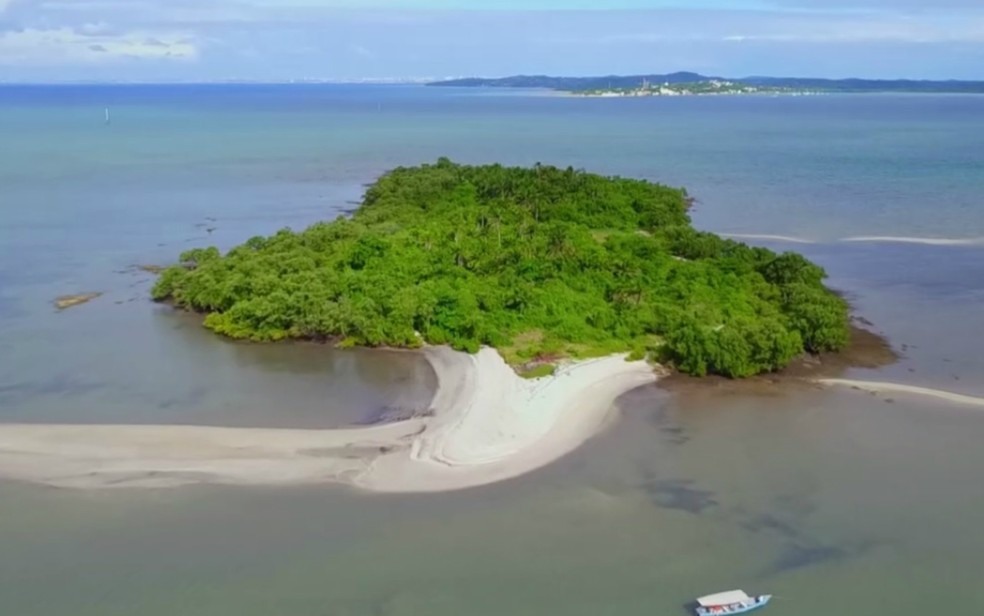 Sancionada lei que proíbe a exploração comercial da Ilha do Medo (Foto: Reprodução/TV bahia)