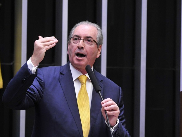 Eduardo Cunha fala durante votação sobre sua cassação na Câmara (Foto: Luis Macedo / Câmara dos Deputados)