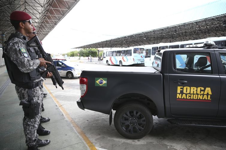 ApÃ³s a sÃ©rie de ataques no CearÃ¡, a ForÃ§a Nacional de SeguranÃ§a PÃºblica estÃ¡ fazendo o policiamento ostensivo nas ruas de Fortaleza, em apoio aos agentes de seguranÃ§a do estado.