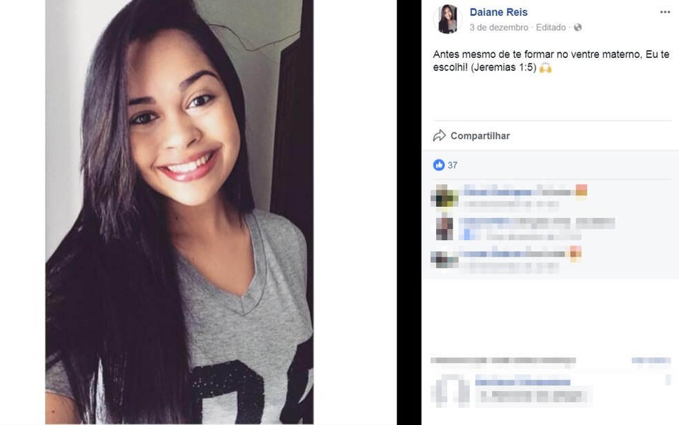 Jovem de 25 anos foi encontrada morta em matagal (Foto: Reprodução/ Facebook)