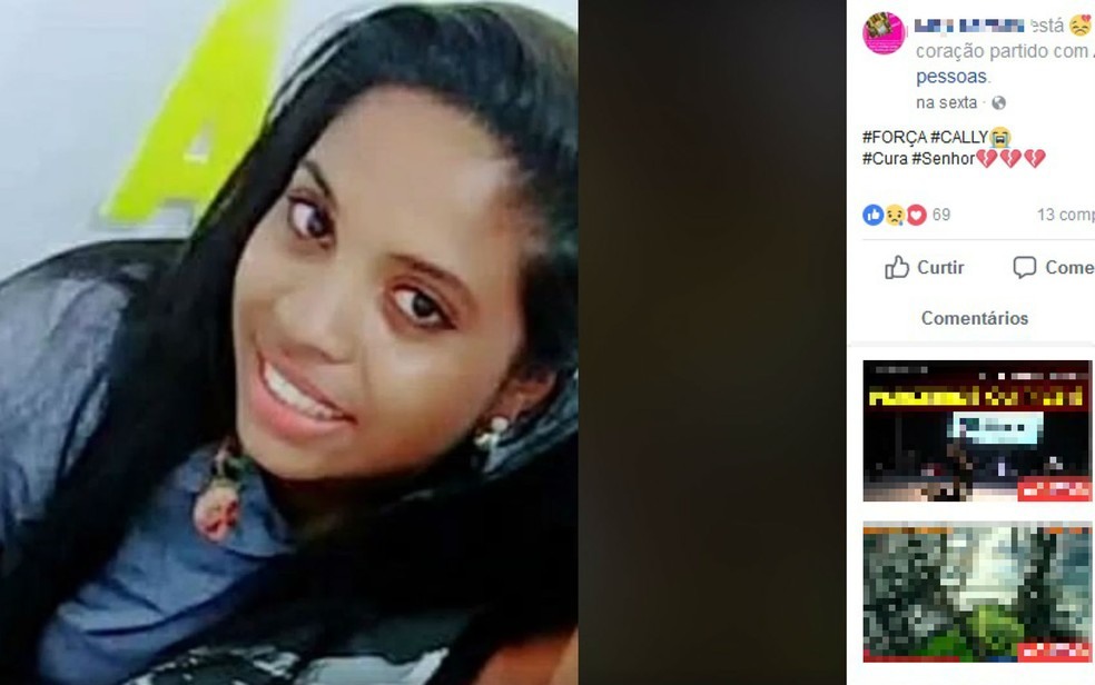 Nas redes sociais, amigos e familiares se solidarizam com a vítima (Foto: Reprodução / Facebook)