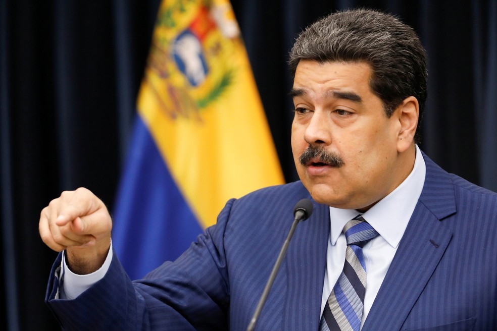 O presidente venezuelano, Nicolas Maduro, durante fala no PalÃ¡cio Miraflores, em Caracas, na terÃ§a-feira (12)  â?? Foto: Marco Bello/ Reuters