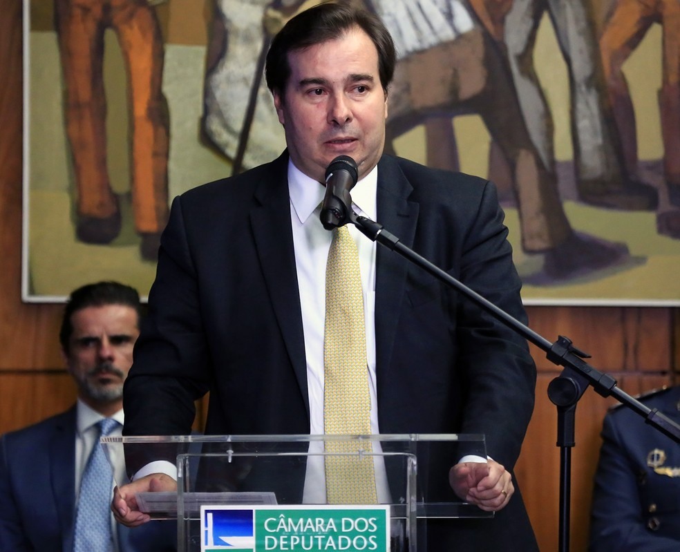 O deputado Rodrigo Maia (DEM-RJ) durante discurso na CÃ¢mara dos Deputados â?? Foto: Alex Ferreira/CÃ¢mara dos Deputados