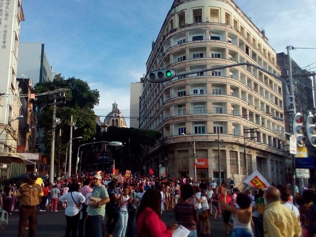 Marcha das Mulheres em salvador. Bahia (Foto: Danutta Rodrigues/ G1)