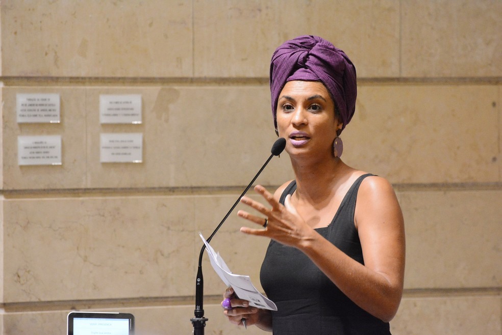 Marielle Franco durante sessão na Câmara do Rio em 2017 (Foto: Renan Olaz/Câmara do Rio)