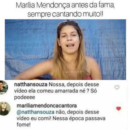 Marília Mendonça brinca com vídeo antigo: 'Passava fome'