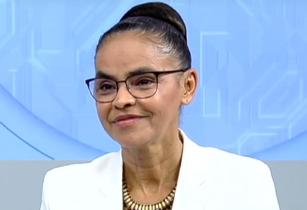 A candidata da Rede Ã  PresidÃªncia da RepÃºblica, Marina Silva, durante entrevista Ã  Record (Foto: ReproduÃ§Ã£o)