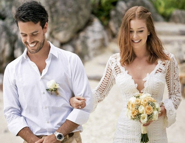 Marina Ruy Barbosa e Xandy Negrão em cerimônia na Tailândia (Foto: Divulgação)