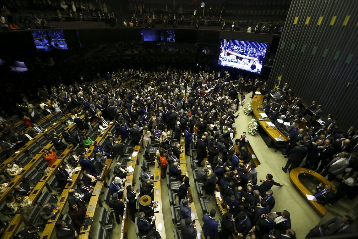 SessÃ£o de posse dos Deputados Federais para a 56a Legislatura.