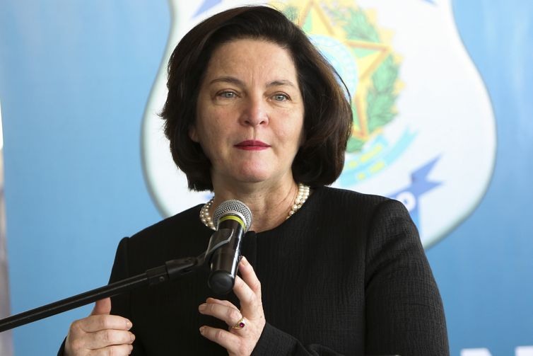 A procuradora-geral da RepÃºblica, Raquel Dodge, discursa na cerimÃ´nia de inauguraÃ§Ã£o da penitenciÃ¡ria federal de seguranÃ§a mÃ¡xima de BrasÃ­lia. 