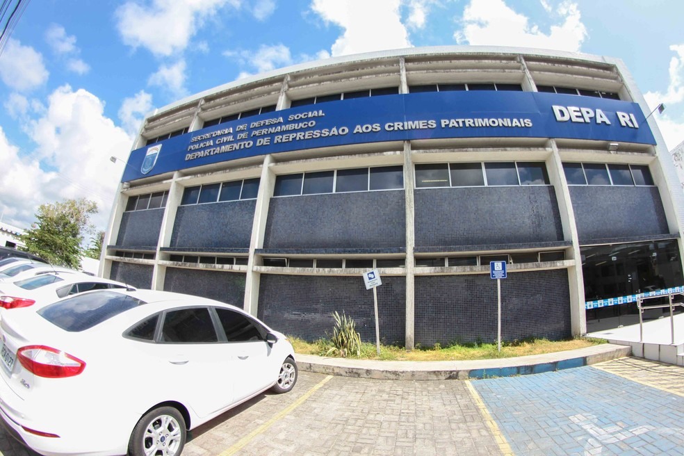 Sede do Depatri - Departamento de Repressão aos Crimes Patrimoniais, no bairro de Afogados, no Recife (Foto: Marlon Costa/Pernambuco Press)