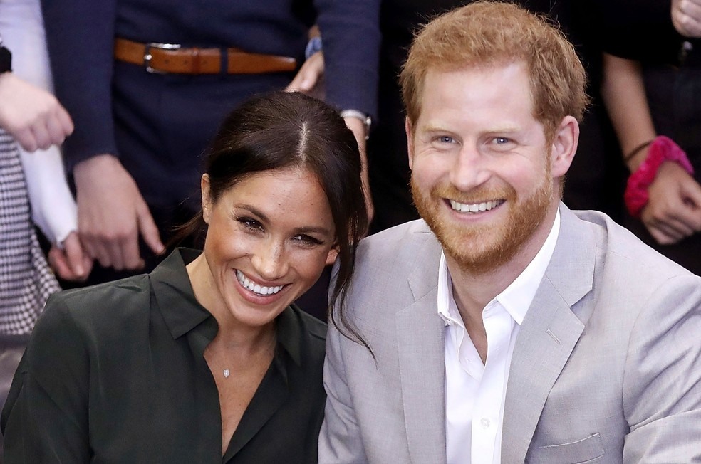 Meghan Merkle e PrÃ­ncipe Harry, em foto de 3 de outubro â?? Foto: Chris Jackson/AP 