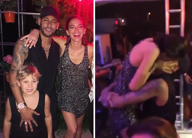 Neymar e Davi Lucca com Bruna Marquezine (Foto: ReproduÃ§Ã£o/Instagram)