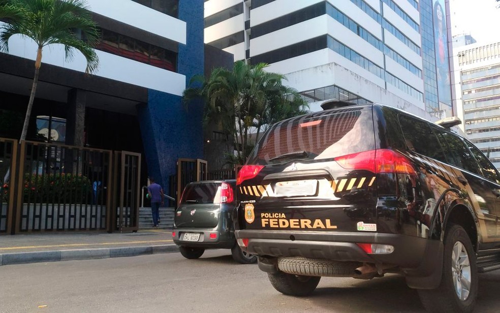 Agência Leiaute, em Salvador, é alvo da operação da PF (Foto: Juliana Almirante/G1)