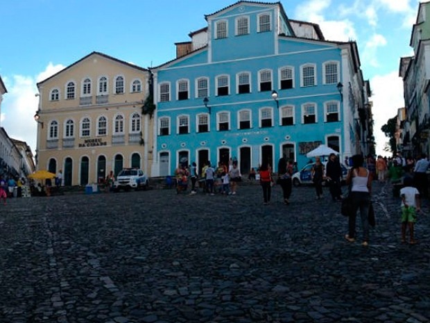 Bairro do Pelourinho, em Salvador (Foto: Henrique Mendes/ G1 Bahia)