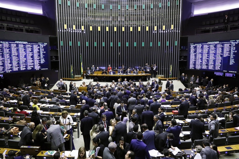 Deputados reunidos no plenÃ¡rio da CÃ¢mara durante a sessÃ£o desta quarta-feira (29) â?? Foto: Luis Macedo/CÃ¢mara dos Deputados