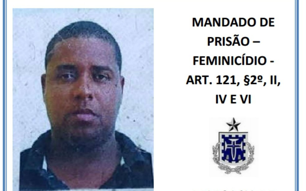 Josimar Brito Ferreira Portugal é procurado pelo assassinato da companheira, em Conceição do Jacuípe (Foto: Divulgação/Polícia Civil)