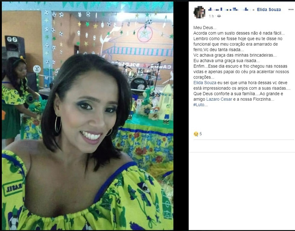 Ã?lida foi morta a tiros na frente da filha de dois anos â?? Foto: ReproduÃ§Ã£o / Redes Sociais