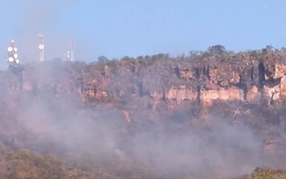 Queimadas no oeste da Bahia â?? Foto: ReproduÃ§Ã£o/TV Bahia