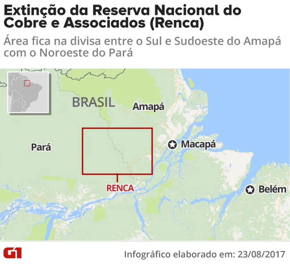 Reserva tem alto potencial para ouro e outros metais (Foto: Arte/G1)