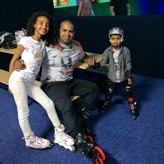 Rodriguinho com Jaden e Aretha (Foto: Reprodução/Instagram)