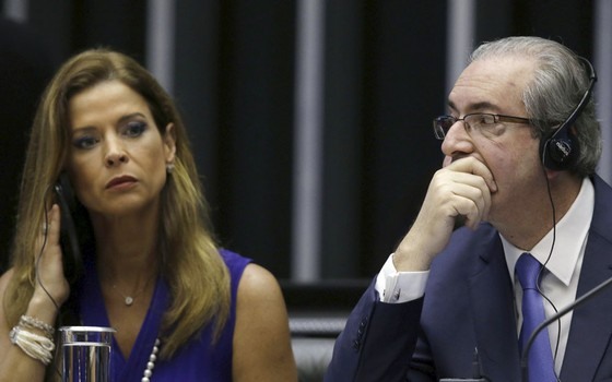 Claudia Cordeiro e o ex-deputado Eduardo Cunha (Foto:  Ueslei Marcelino / Reuters)