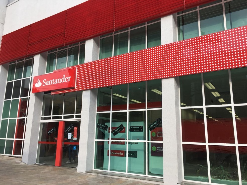 AgÃªncia do banco Santander (Foto: DivulgaÃ§Ã£o)