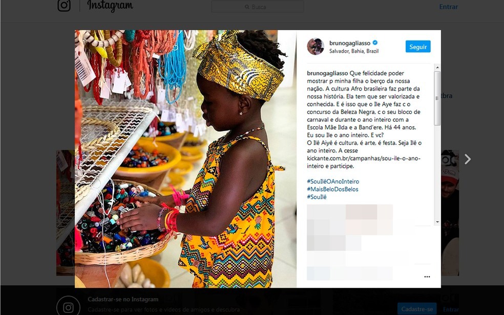 Bruno e Giovanna compartilharam fotos de Titi durante férias em Salvador (Foto: Reprodução/Instagram)