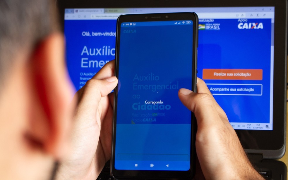 App da Caixa é fundamental para quem vai receber a ajuda de R$ 600 — Foto: Adriana Toffetti/A7 Press/Estadão Conteúdo