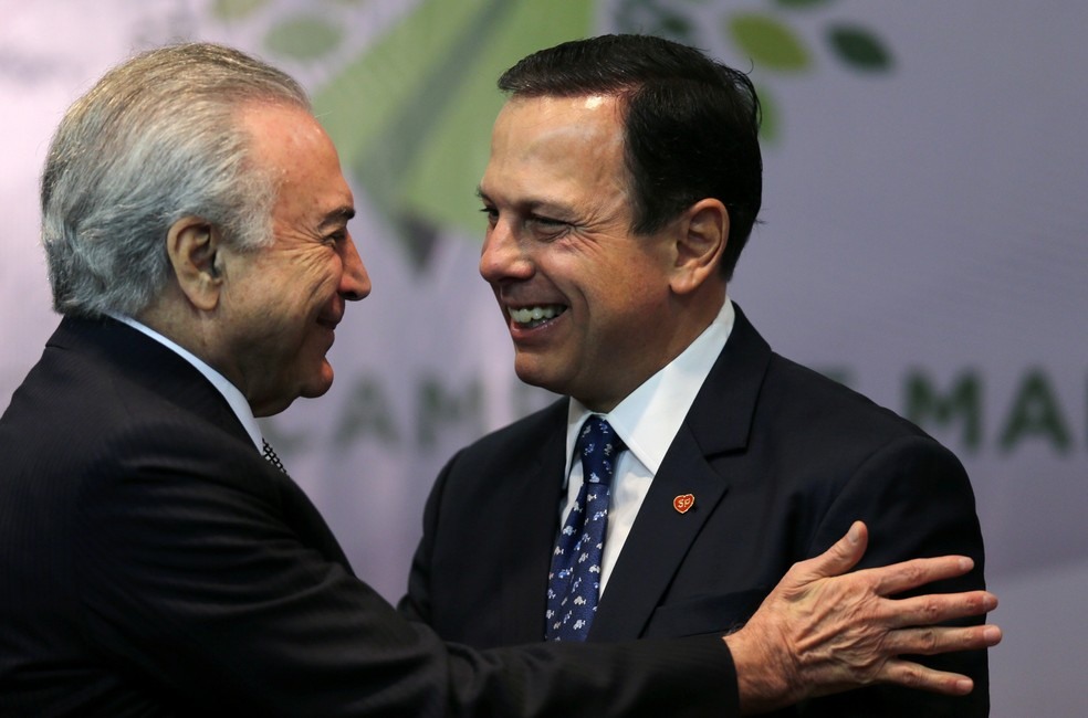 Michel Temer, Joao Doria, ceremonia, Sao Paulo, campo de marte (Foto: Paulo Whitaker/Reuters)