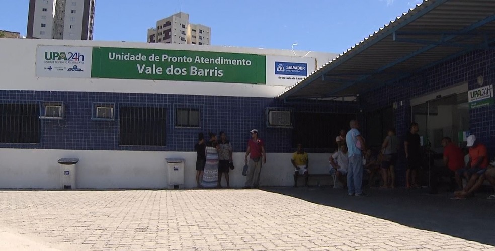 VÃ­tima foi levada para UPA dos Barris (Foto: ReproduÃ§Ã£o/TV Bahia)