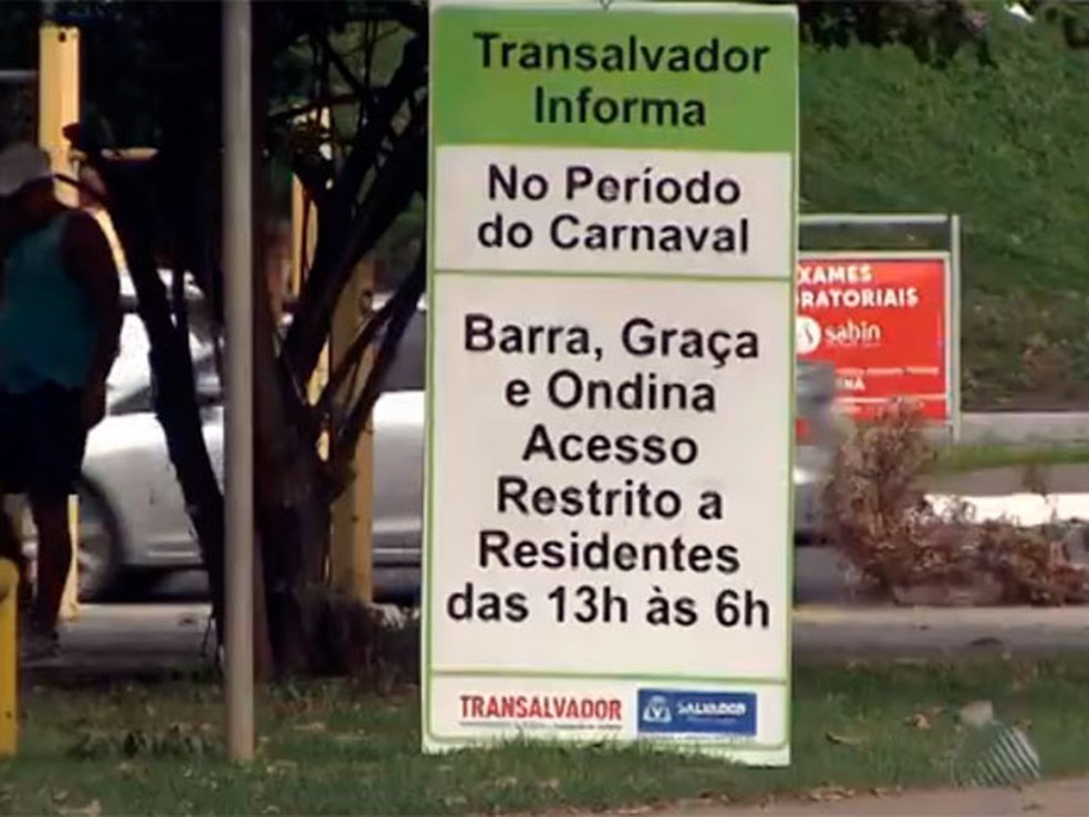 Acesso a locais ond eo tráfego será interditado será permitido apenas a moradores (Foto: Imagens/TV Bahia)