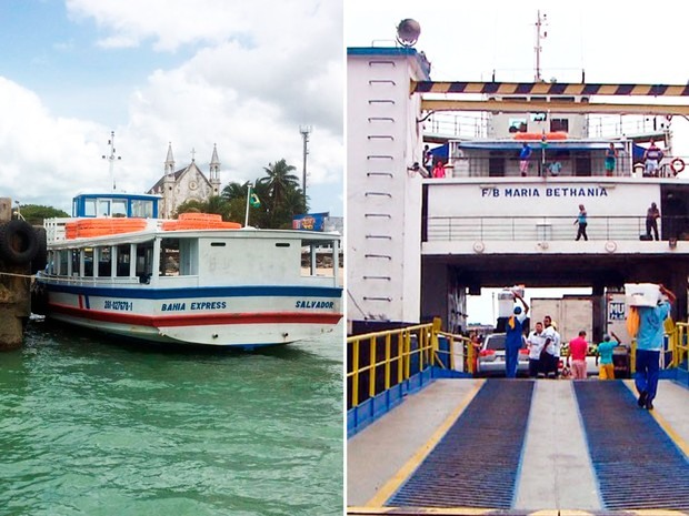 Travessia e ferry têm operação especial (Foto: Montagem/G1)