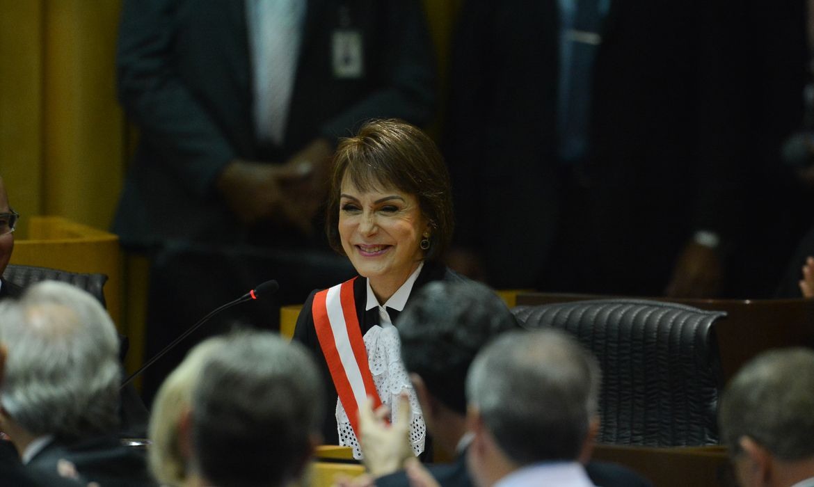 A ministra Cristina Peduzzi,toma posse na presidência do Tribunal Superior do Trabalho