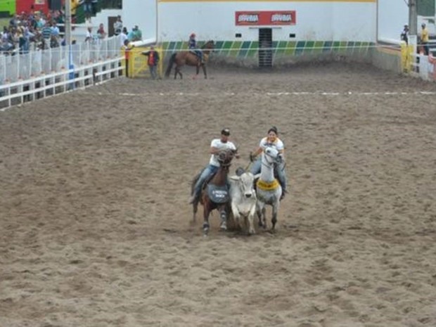 Evento em Serrinha (BA), que tem dois parques de vaquejada e o maior evento do Nordeste; prefeitura luta para reverter decisão do STF (Foto: Divulgação/Eduardo Freire/BBC)