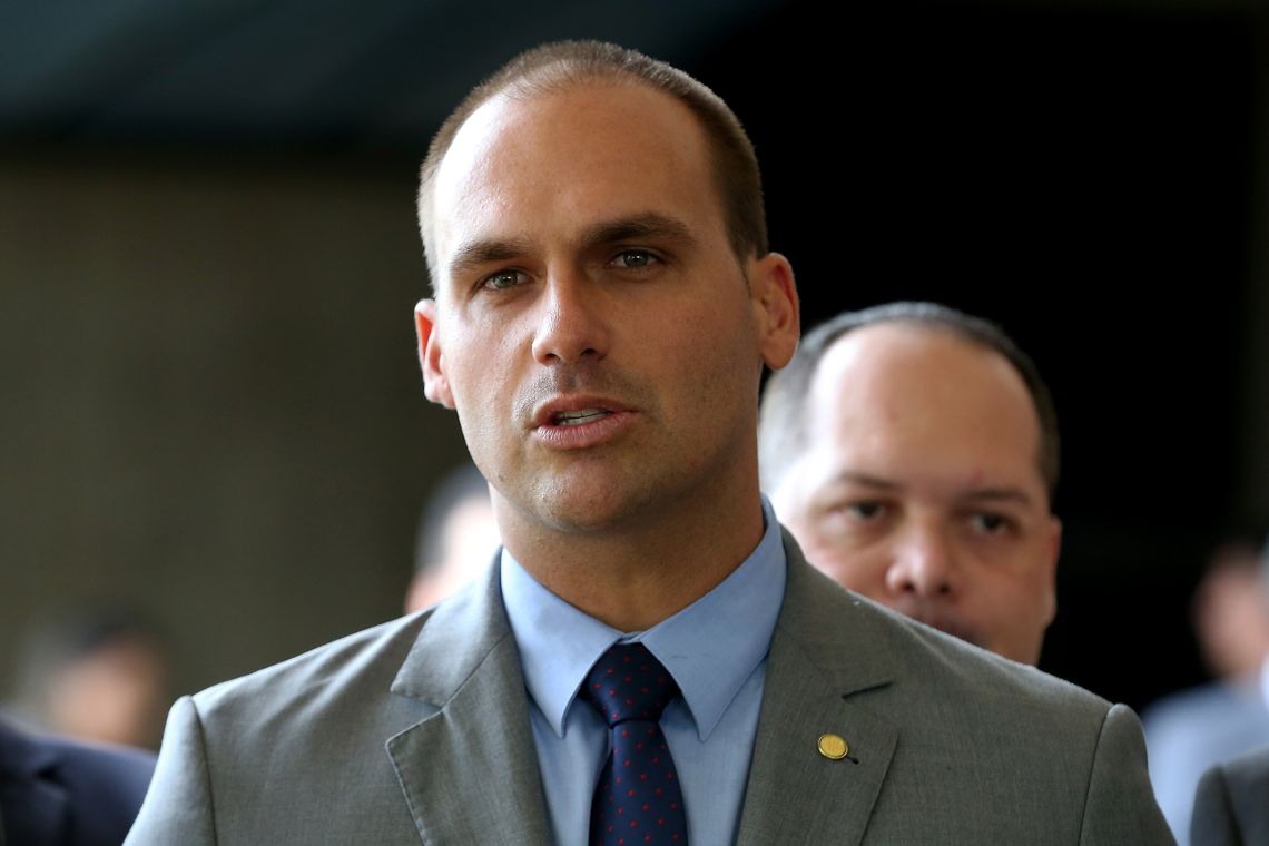 Eduardo Bolsonaro no Centro Cultural Banco do Brasil (CCBB), em BrasÃ­lia, onde funciona o gabinete de transiÃ§Ã£o de governo.