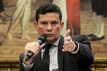 O ministro da JustiÃ§a e SeguranÃ§a PÃºblica, Sergio Moro, apresenta o projeto da Lei Anticrime durante reuniÃ£o com a Frente Parlamentar de SeguranÃ§a PÃºblica, na CÃ¢mara dos Deputados.