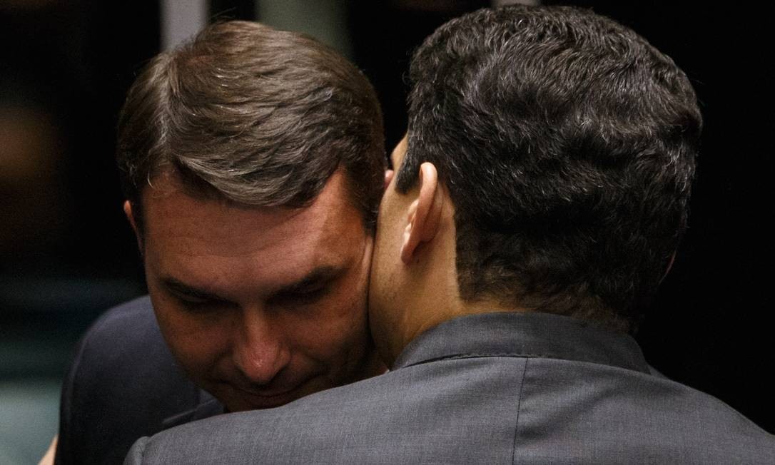 O senador FlÃ¡vio Bolsonaro no Congresso 01/02/2019 Foto: Daniel Marenco / AgÃªncia O Globo