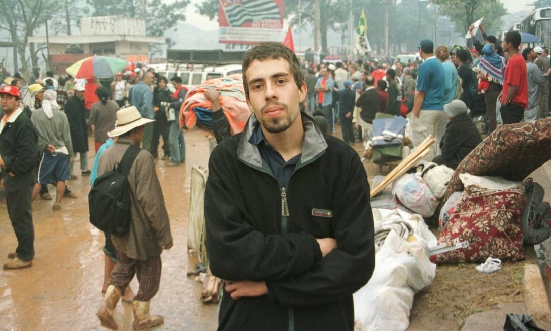 Guilherme Boulos durante manifestação contra reintegração de posse em São Bernardo do Campo Foto: Fernando Pereira