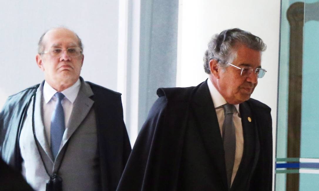 Os ministros Marco AurÃ©lio Mello e Gilmar Mendes 19/12/2017 Foto: Givaldo Barbosa / AgÃªncia O Globo